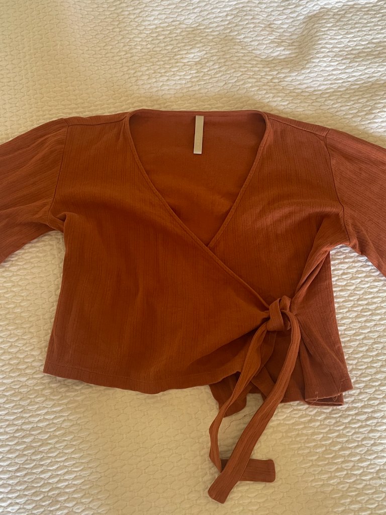 Mata Traders Wrap Top Orange — image 2 of 6